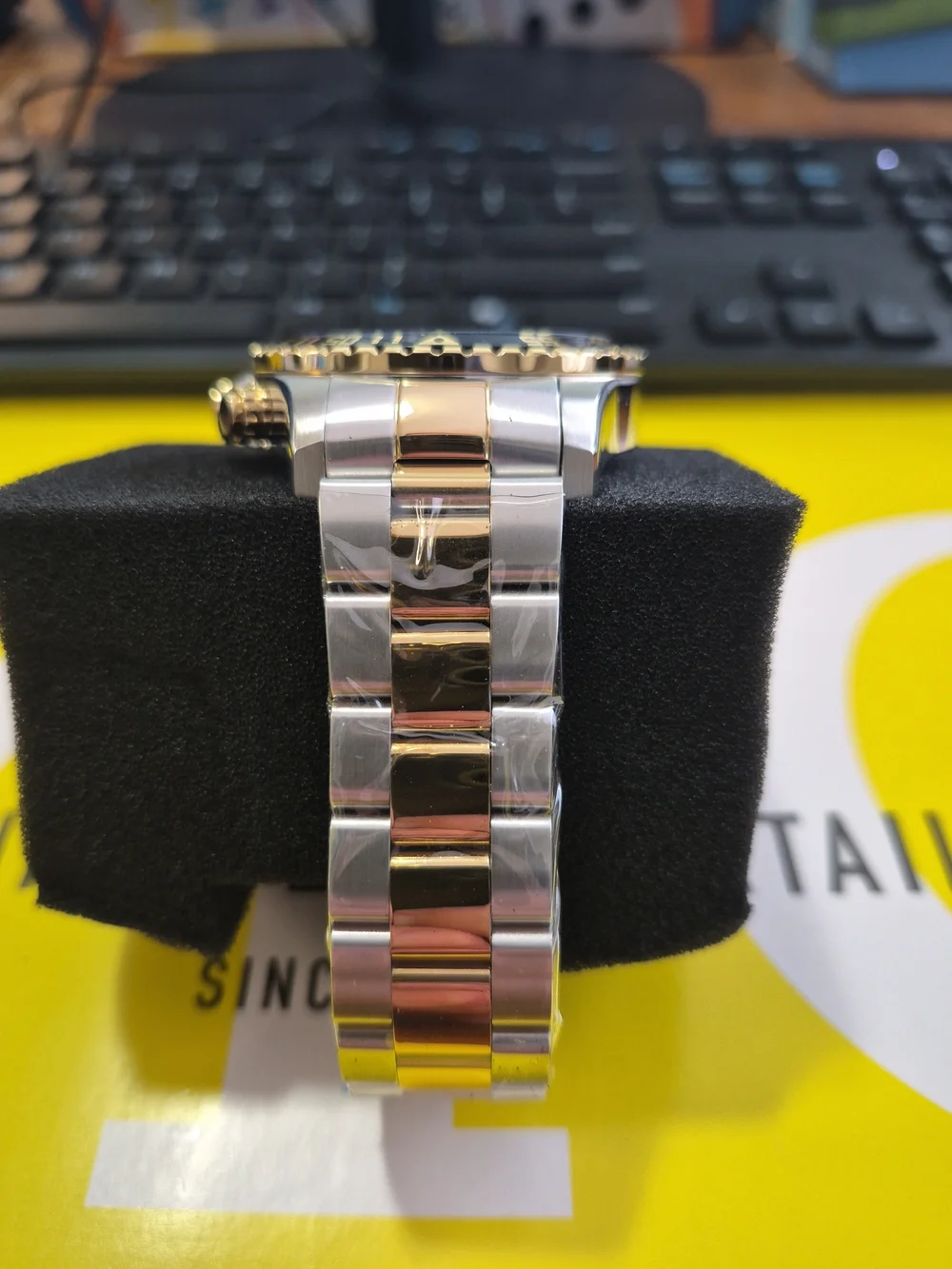 Invicta Men's Gold-Tone Chronograph Watch with Black Dial